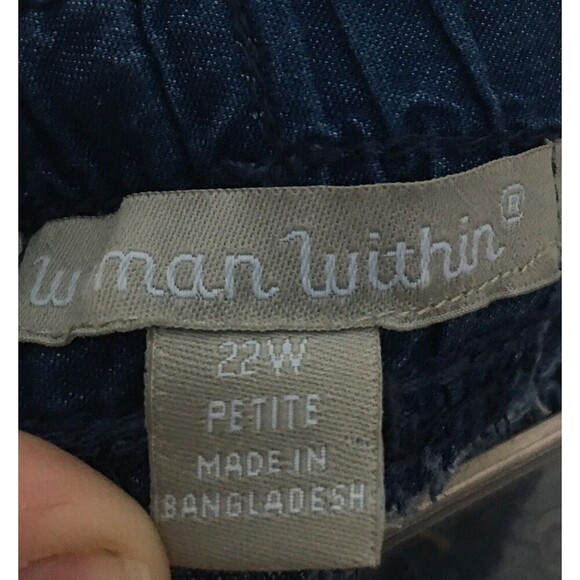 Woman Within Pants Women's Size 22 W Petite Cotton Blend Drawstring - Picture 5 of 6